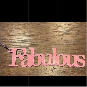 light pink metal Fabulous keychain